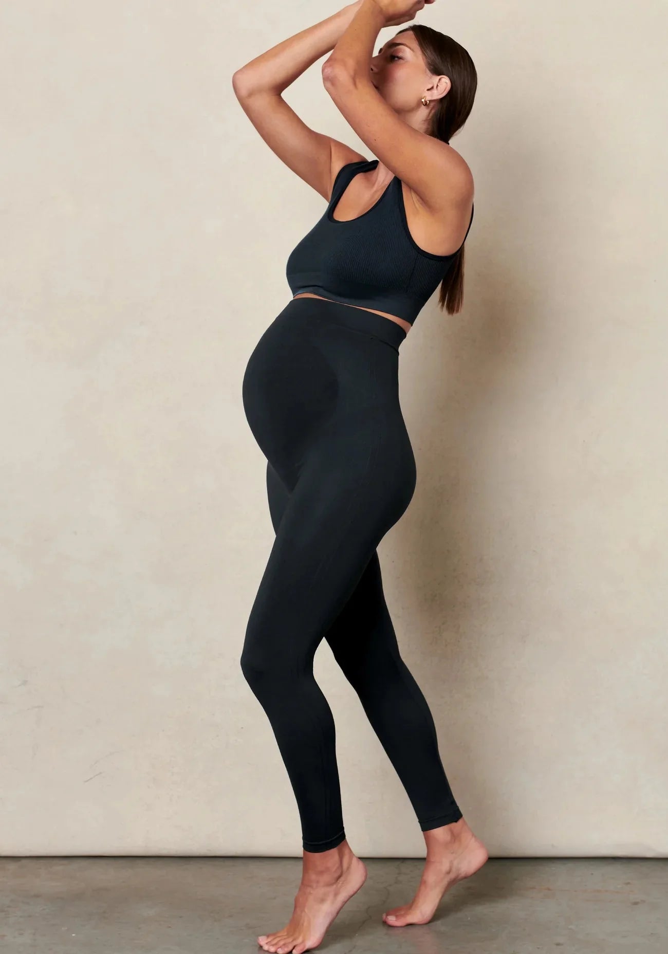 Maternity Belly Support Legging Ribbed Bralette