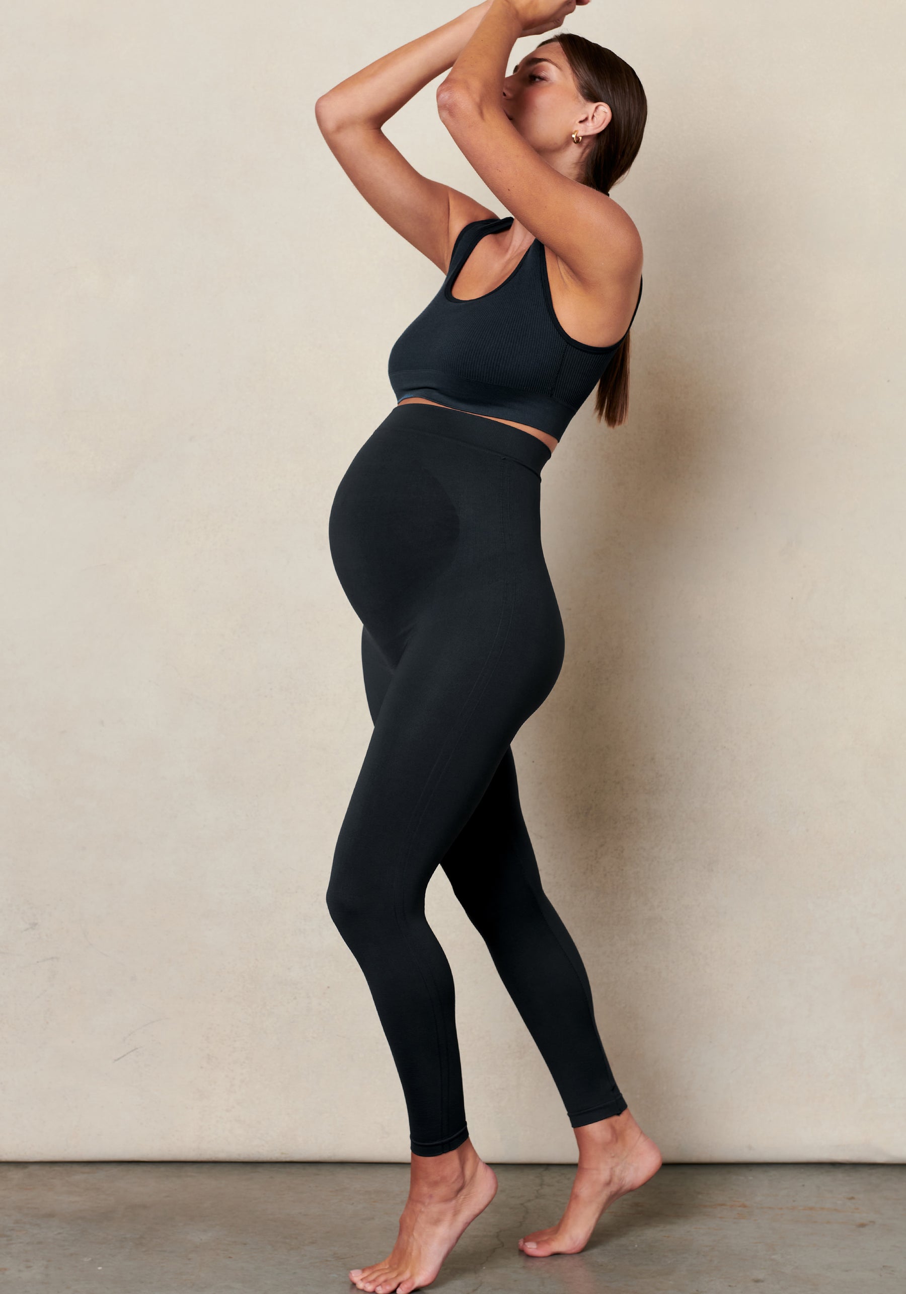 Warm maternity leggings Anabel by Bas Black (black), Maternity clothes