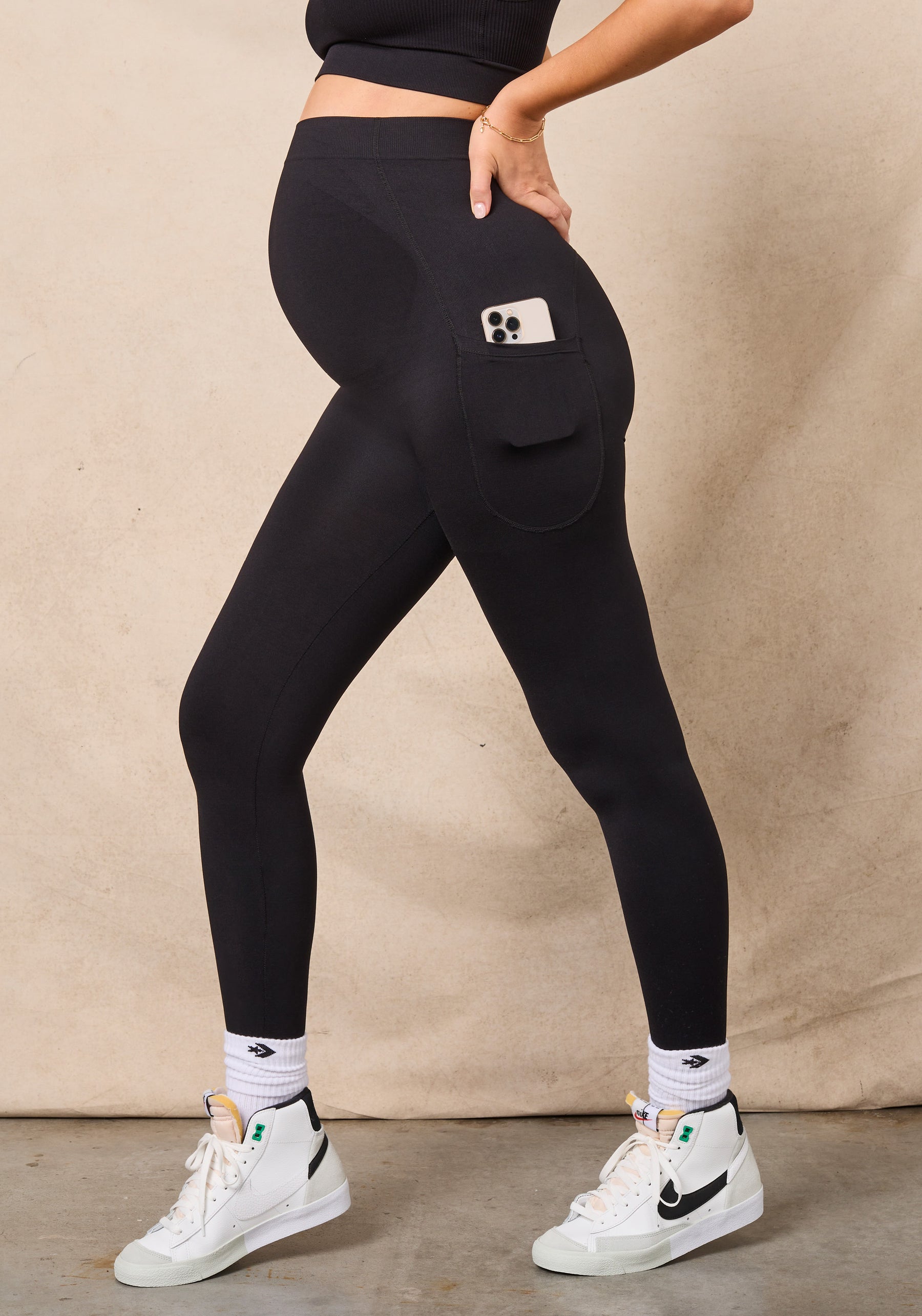 BUMP Black Maternity Leggings, POWERCUT®