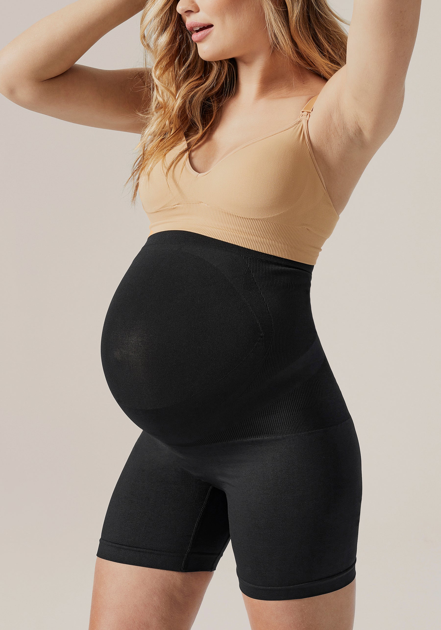 Sudally Seamless Maternity Shapewear for Dresses, High Waisted Mid