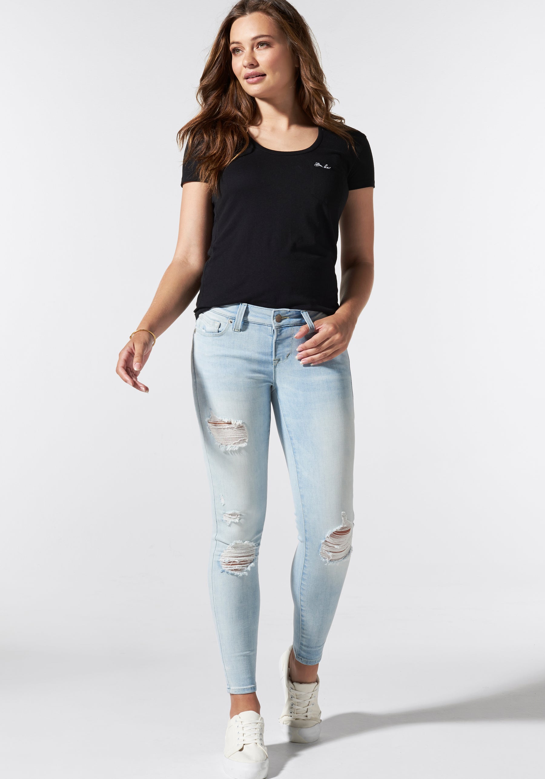 BLANQI Postpartum Support Skinny Jeans - Smoke Wash