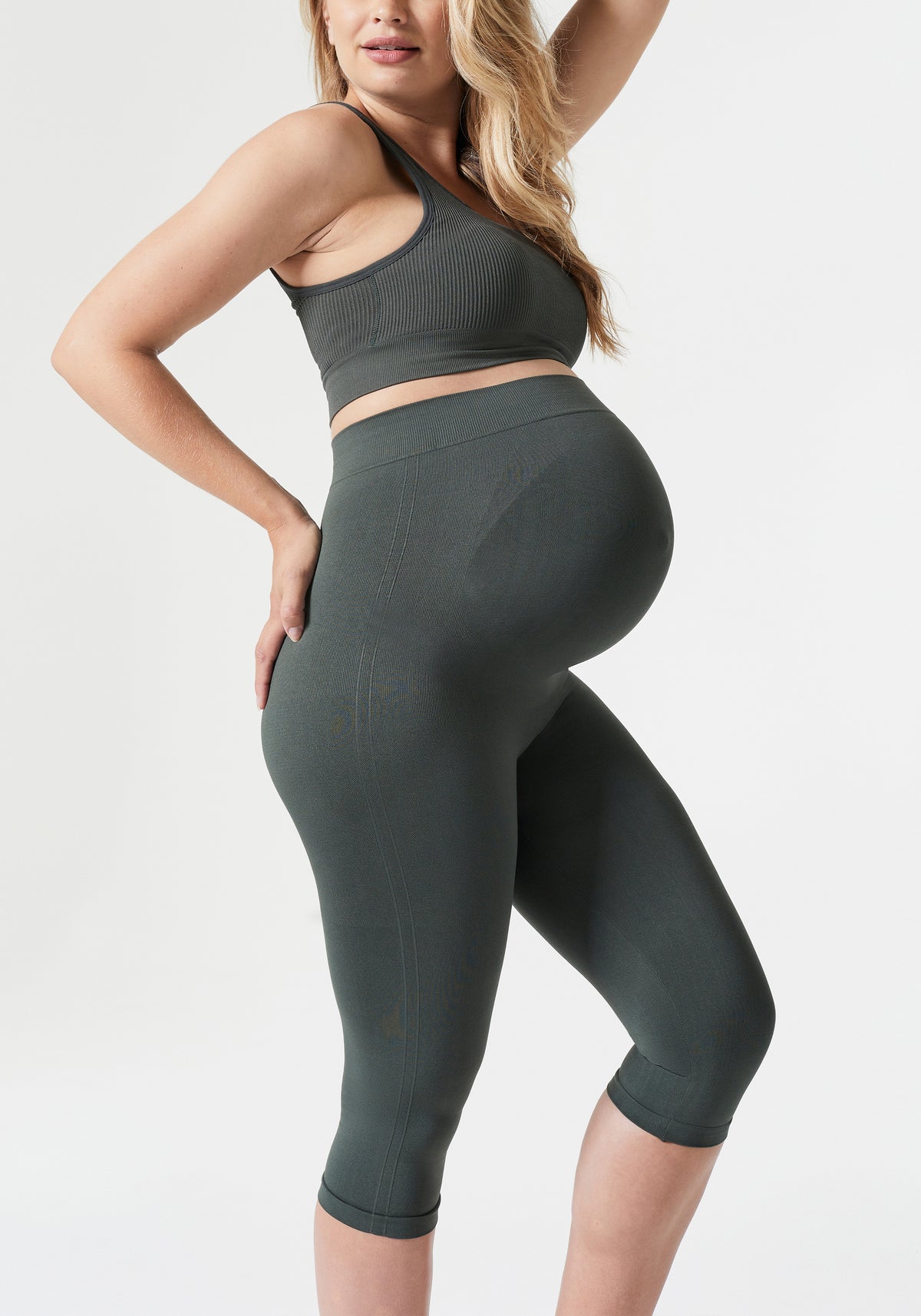 Maternity Belly Support Crop Leggings