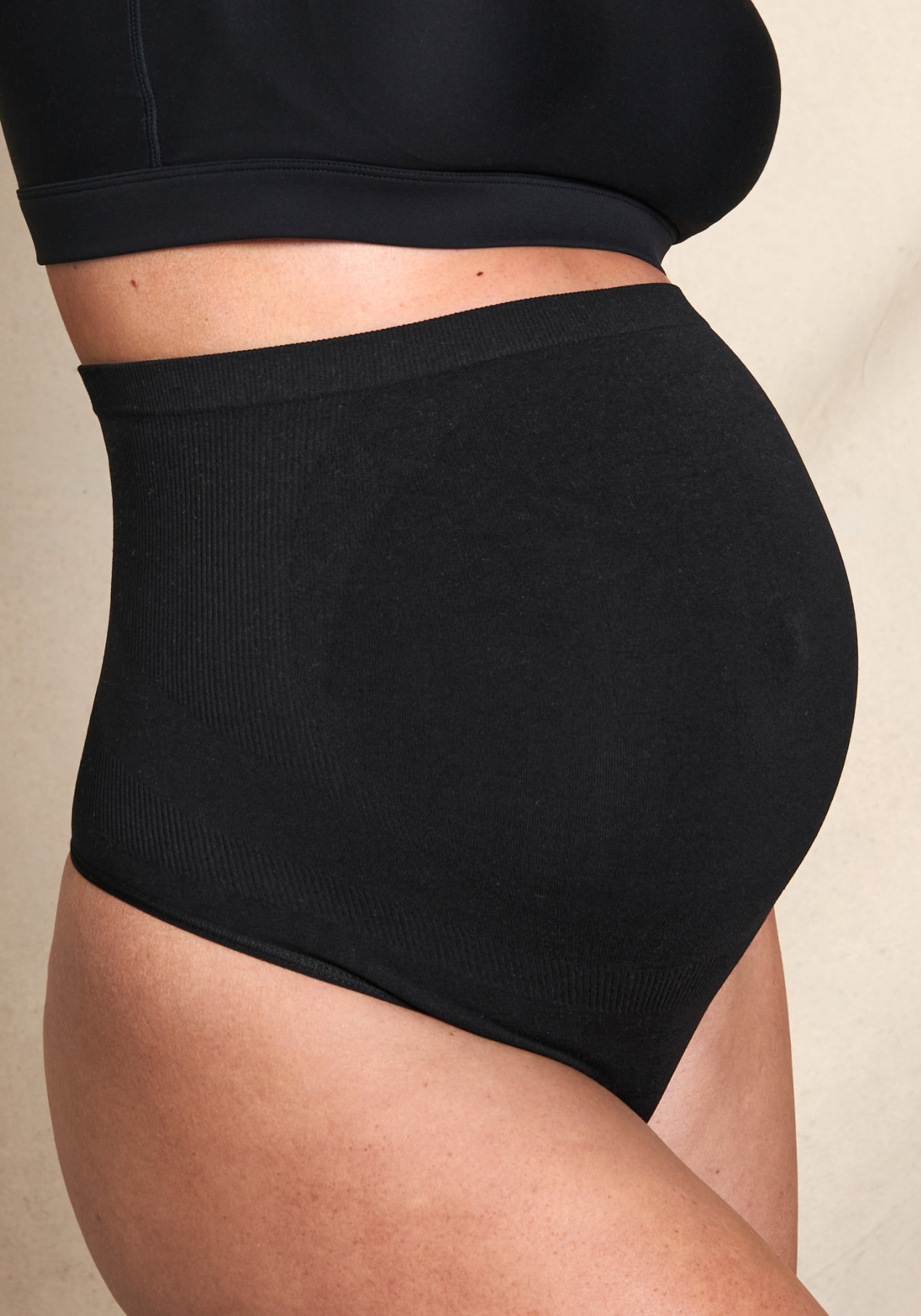 Maternity Black Bump Support Seamless Knickers