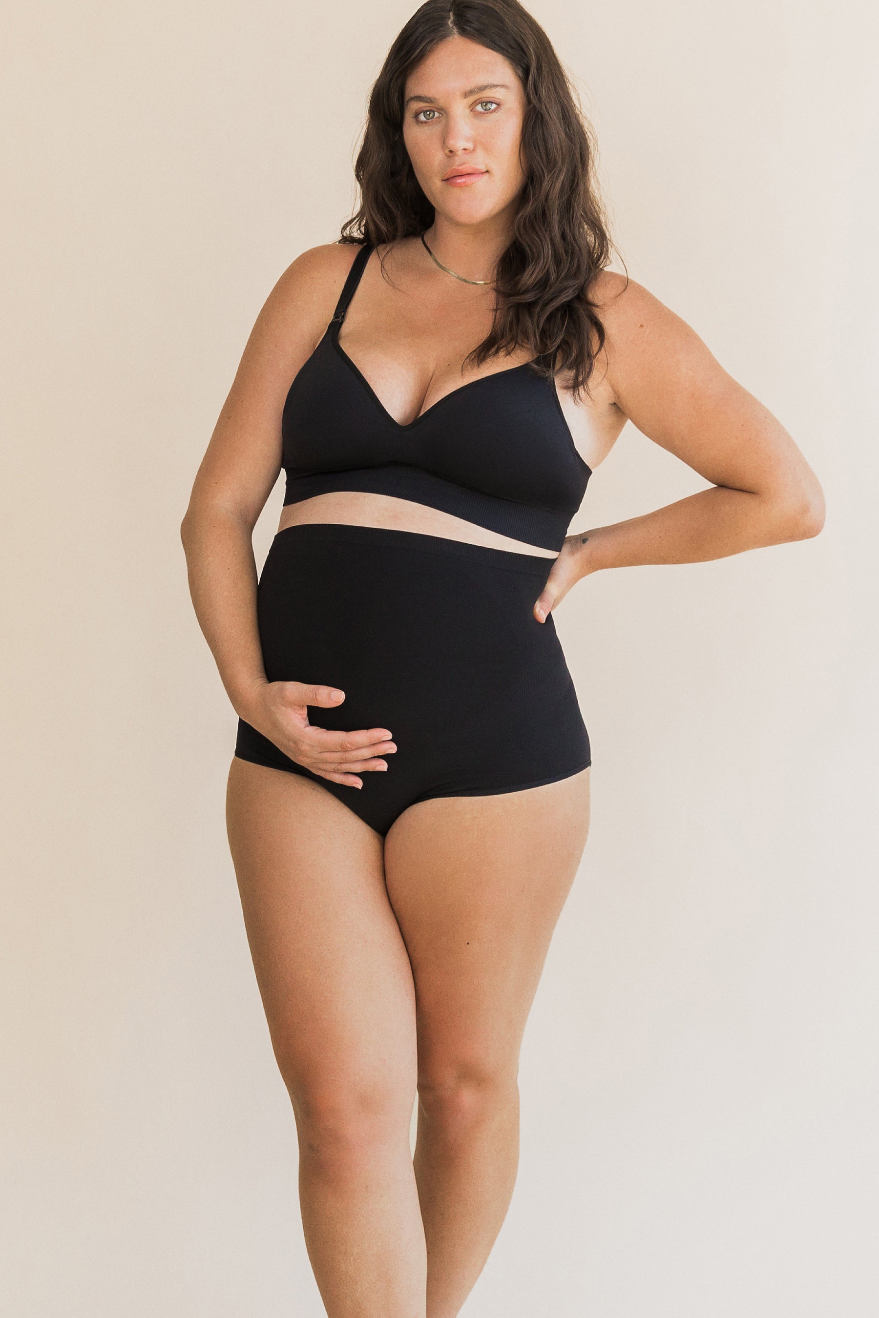 Seamless Maternity Over Belly Support Panties