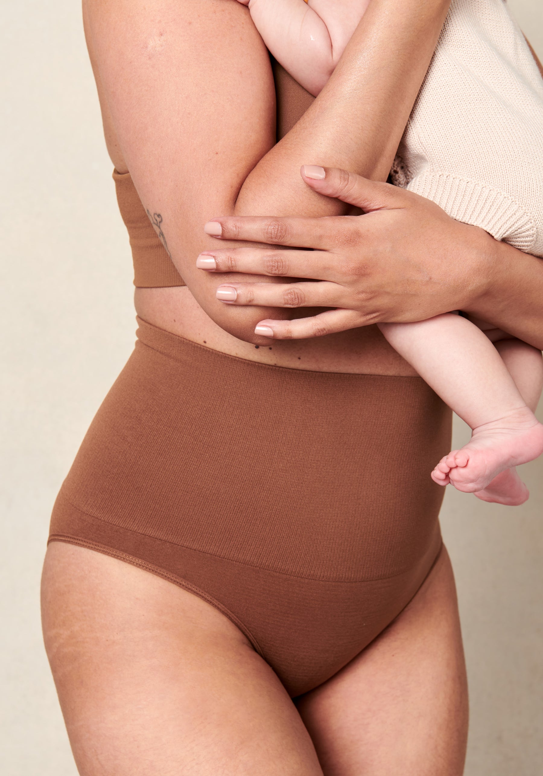 Postpartum Abdomen Slimming Underwear Long Sleeve Bodysuit Full