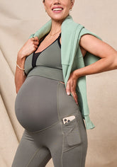 Maternity Pocket Leggings & Adjustable Racerback Nursing Bra