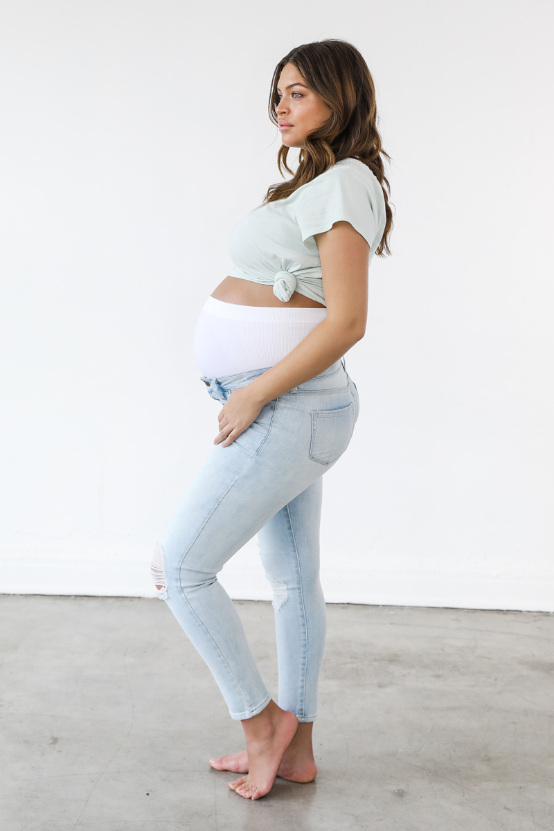 BLANQI Maternity Belly Support Skinny Jeans - Medium Wash – Mums and Bumps